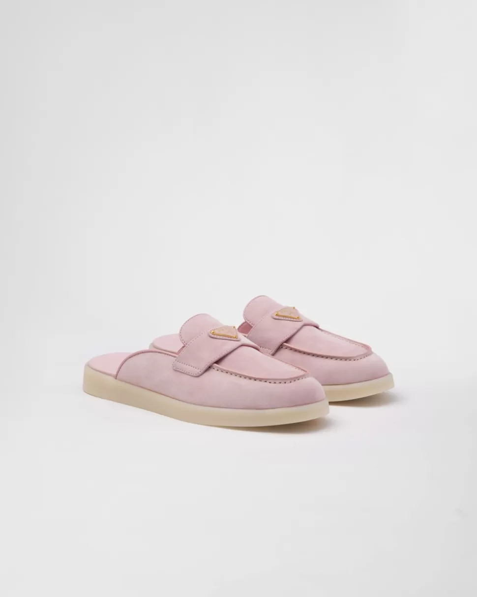 Best Sale Prada Mules Aus Wildleder Blau