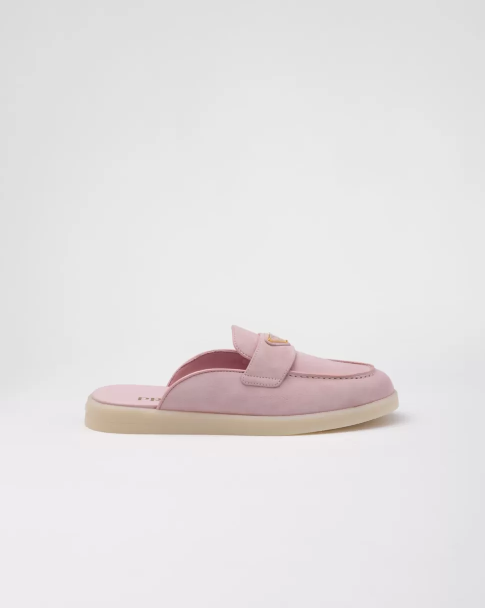 Best Sale Prada Mules Aus Wildleder Blau
