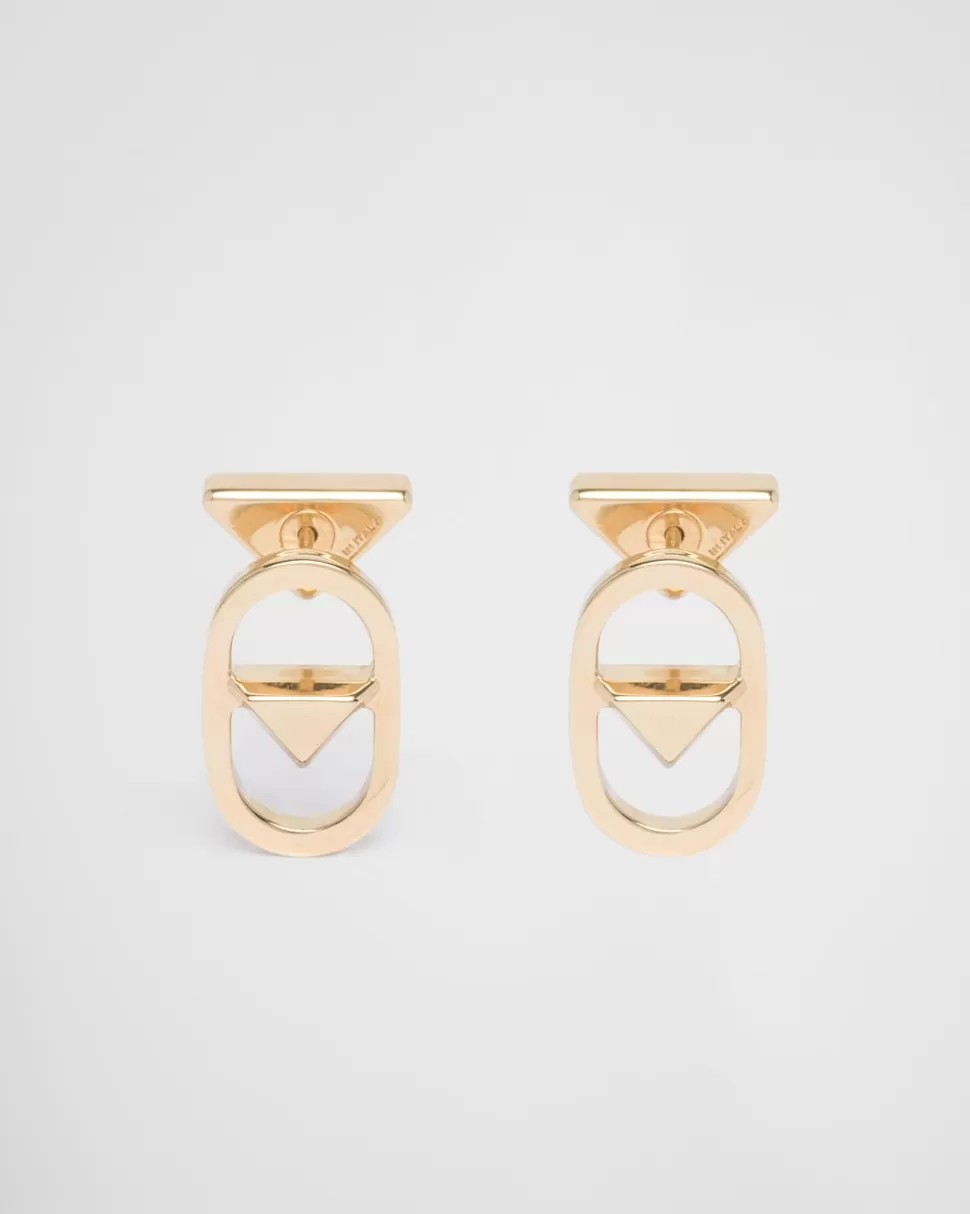 Cheap Prada Ohrringe Aus Metall Gold