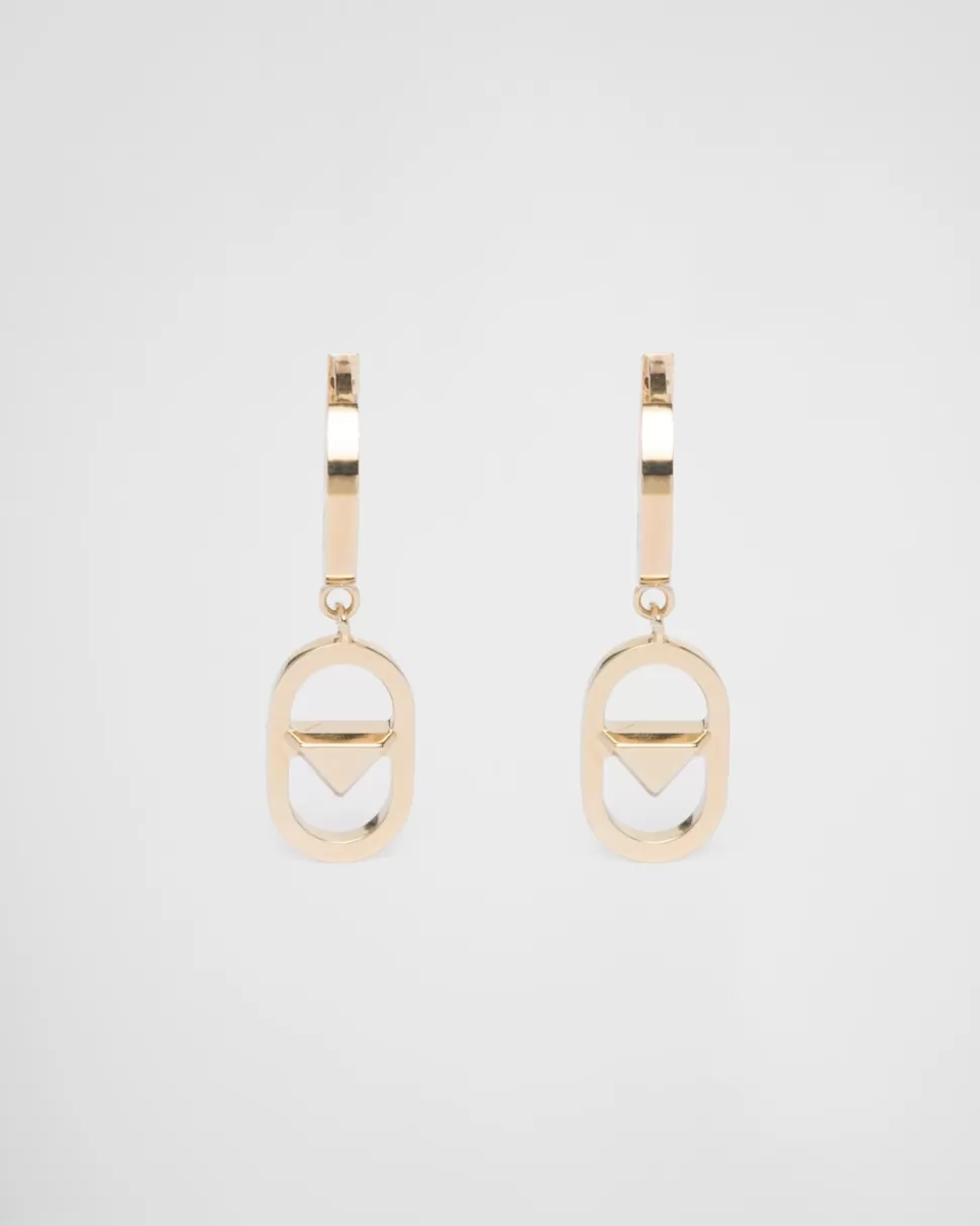 Cheap Prada Ohrringe Aus Metall Gold