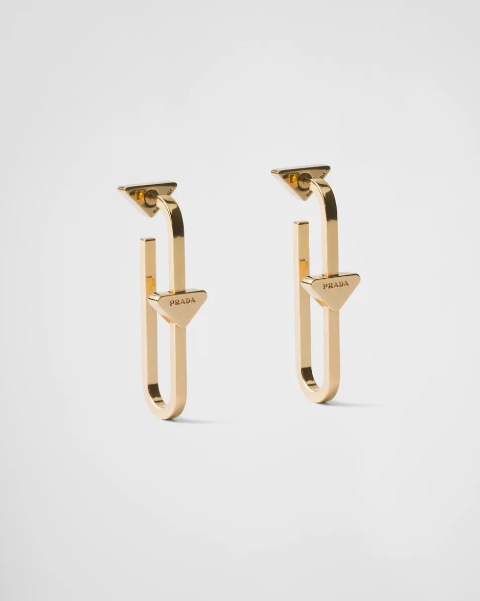 Cheap Prada Ohrringe Aus Metall Gold