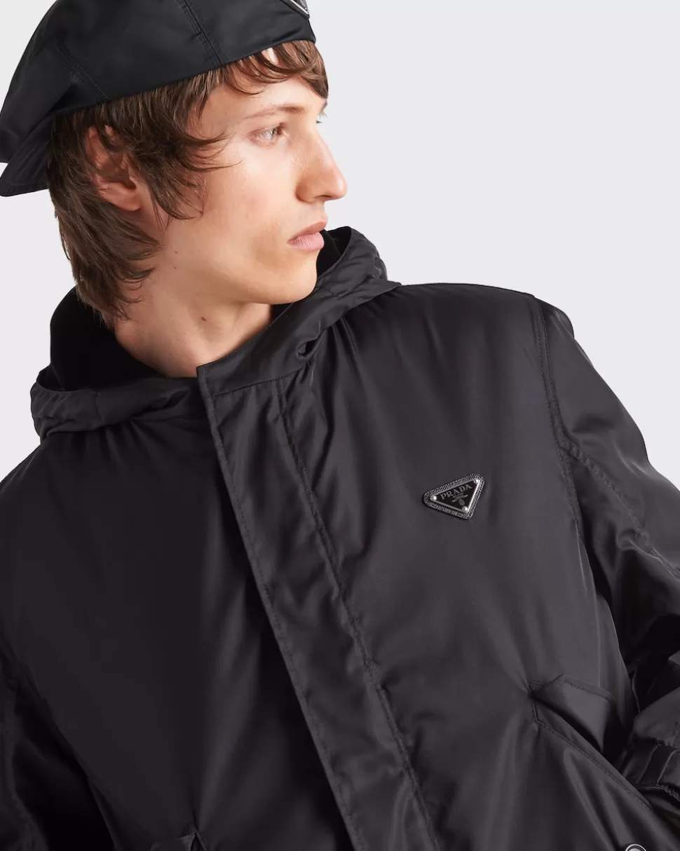 Sale Prada Parka Aus Re-nylon Schwarz