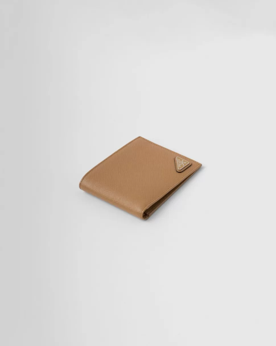 Outlet Prada Portemonnaie Aus Leder Schwarz