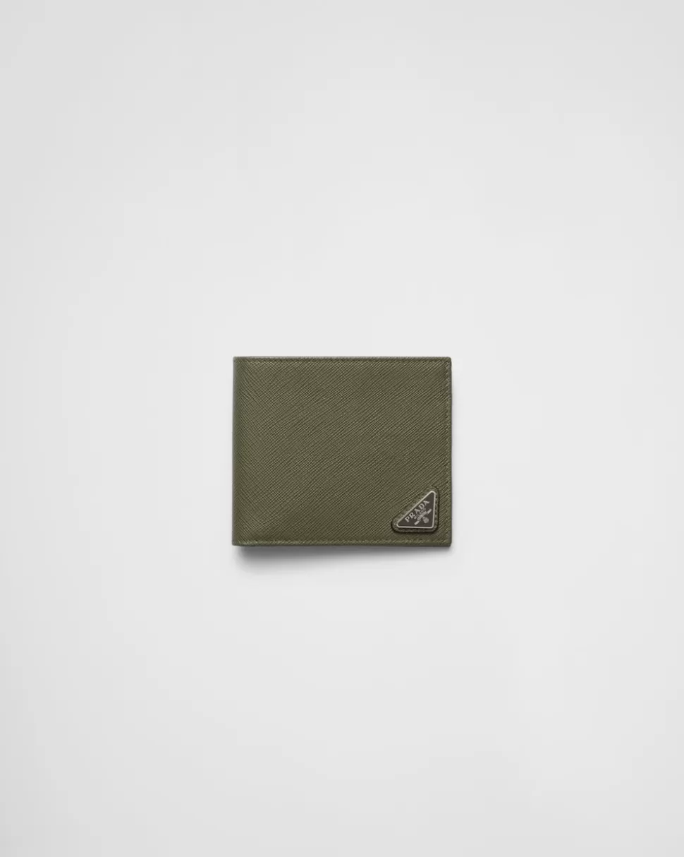 Discount Prada Portemonnaie Aus Leder Schwarz