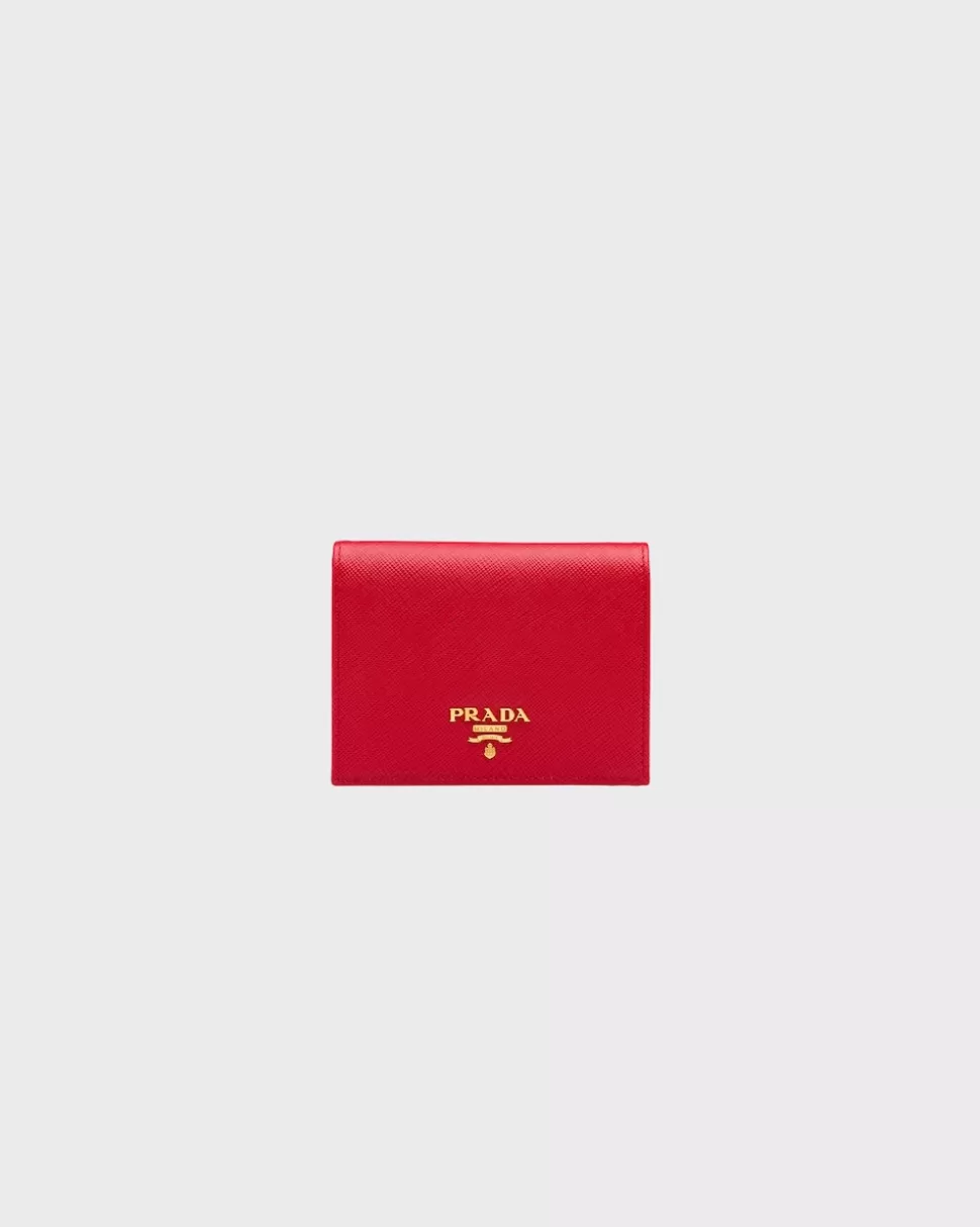 Online Prada Portemonnaie Aus Leder Schwarz