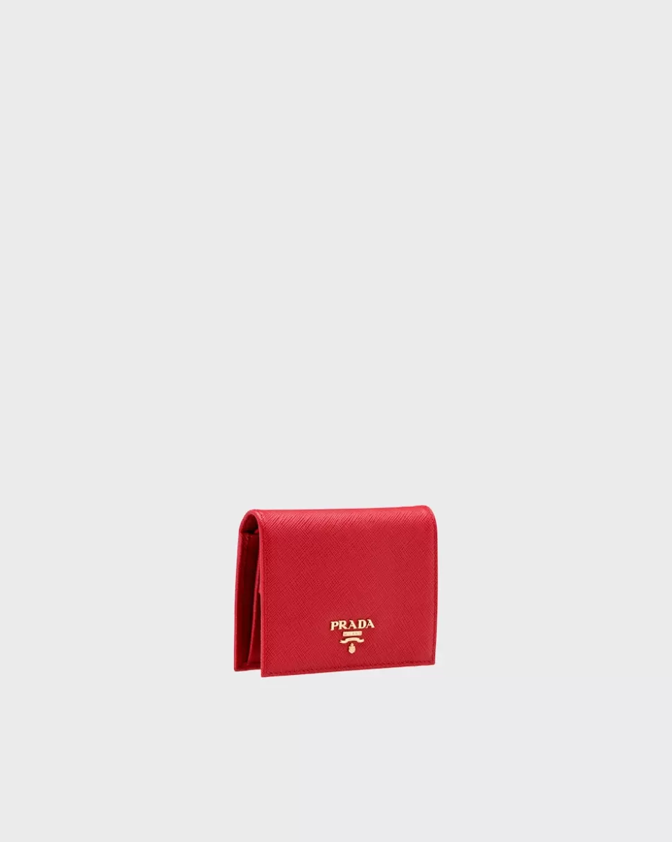 Online Prada Portemonnaie Aus Leder Schwarz