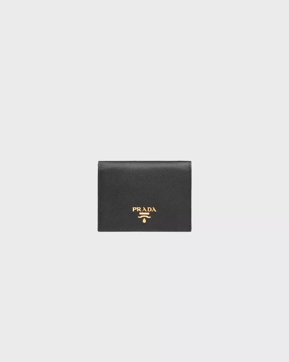 Flash Sale Prada Portemonnaie Aus Leder Schwarz