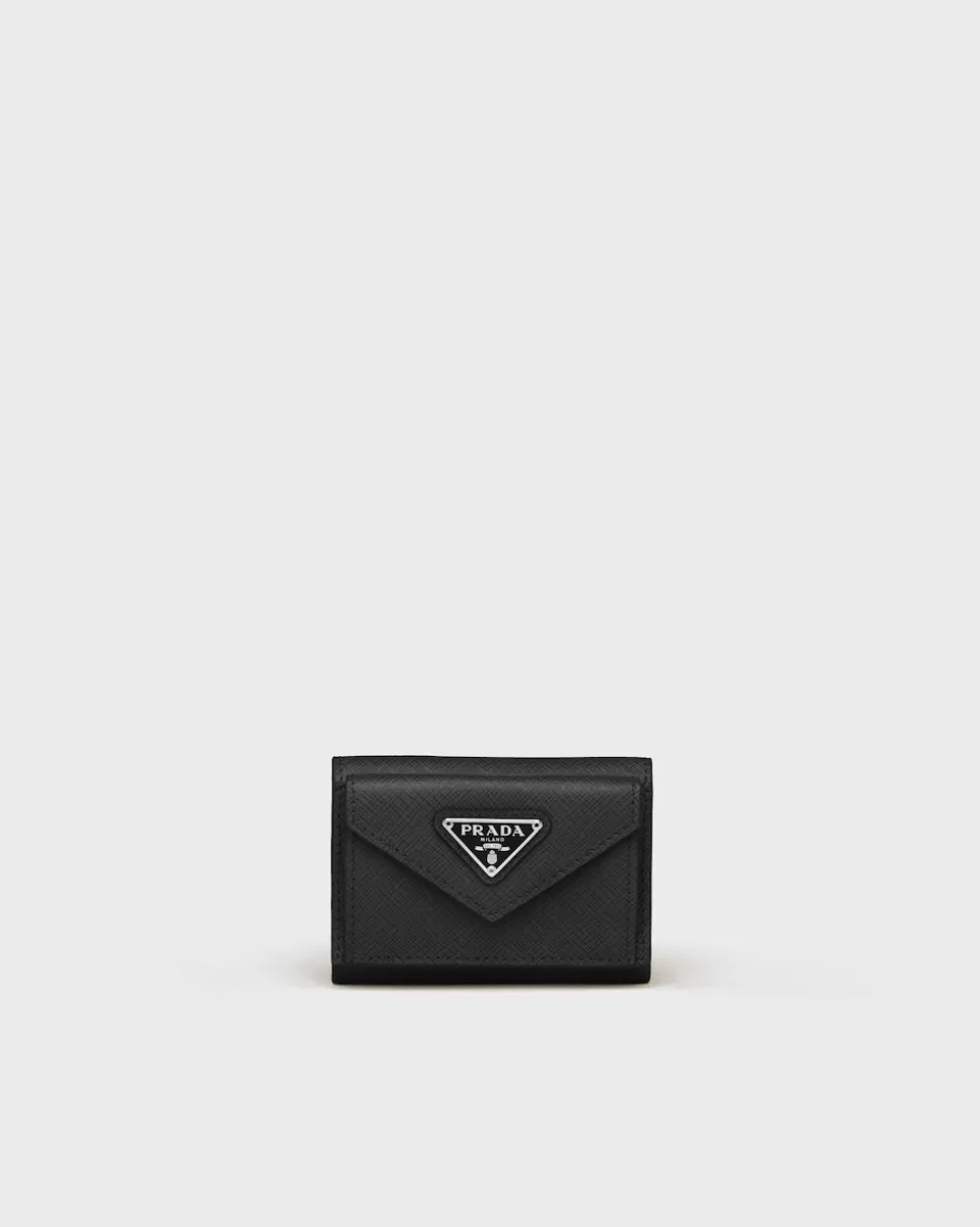 Flash Sale Prada Portemonnaie Aus Saffiano-leder Schwarz