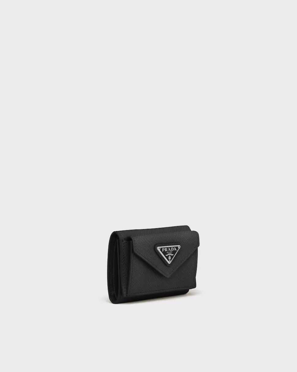 Flash Sale Prada Portemonnaie Aus Saffiano-leder Schwarz