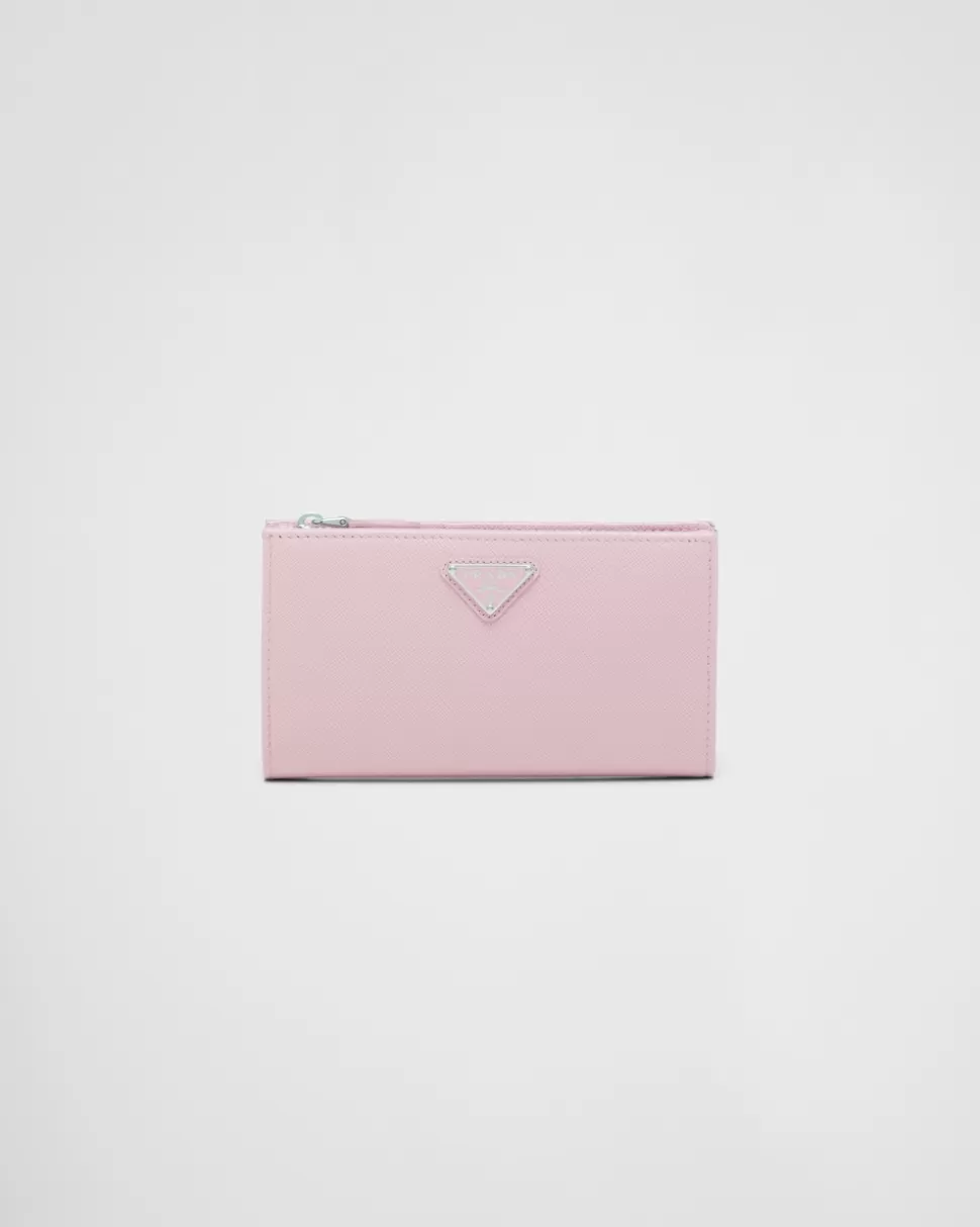 Online Prada Portemonnaie Aus Saffiano-leder Schwarz