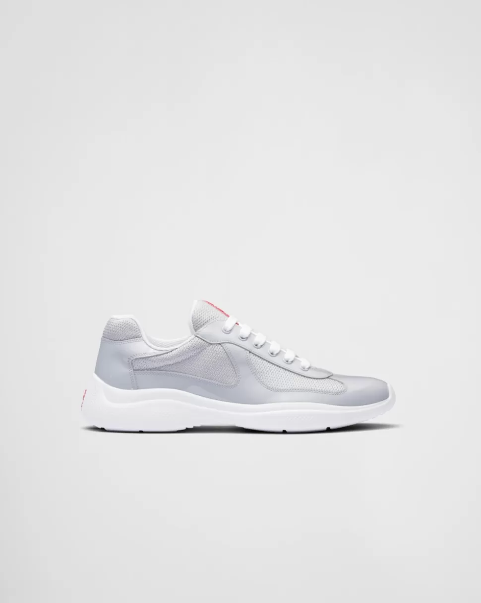 Store Prada America’s Cup Sneaker Aus Lackleder Und Funktionsgewebe Schwarz
