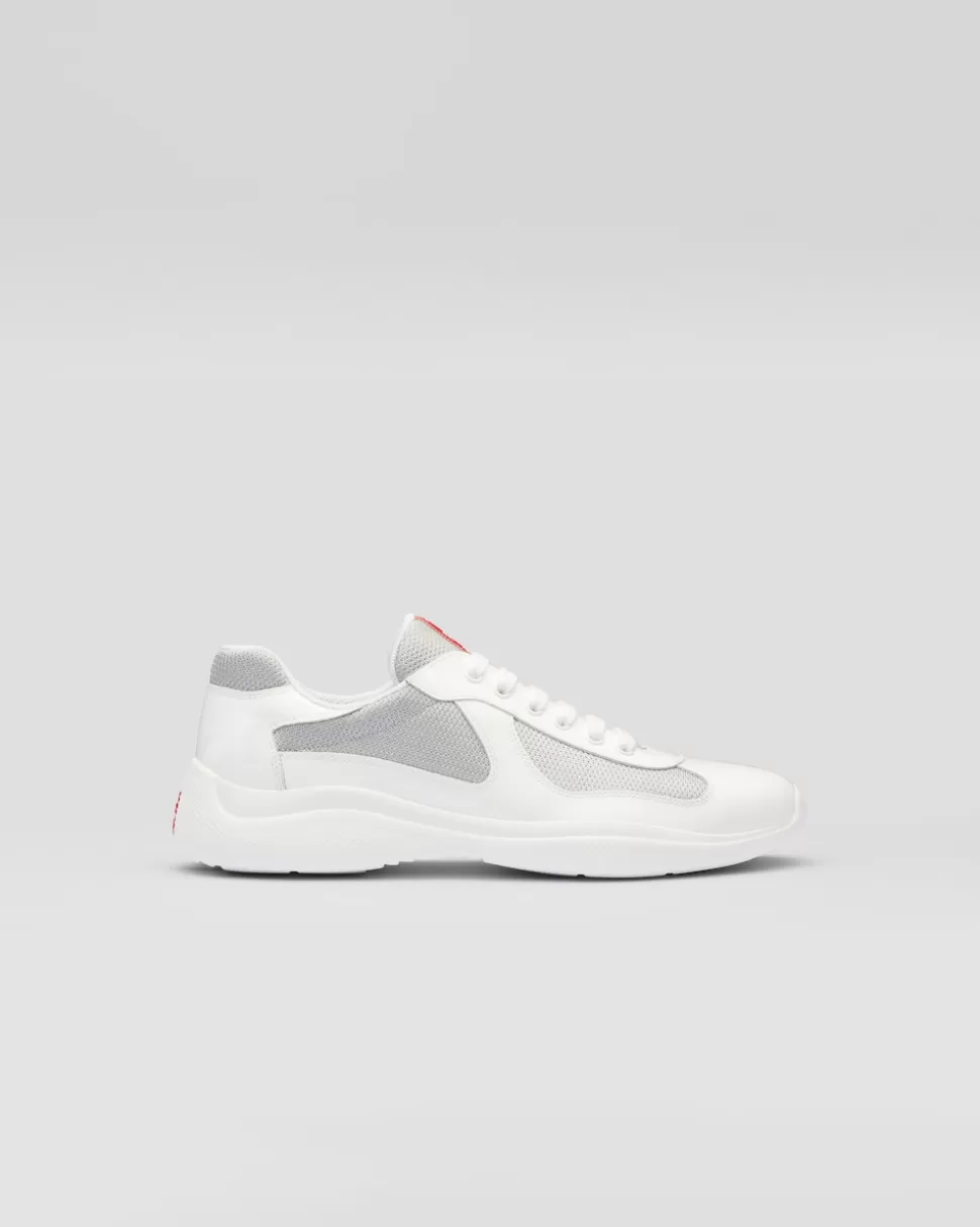 Store Prada America’s Cup Sneaker Aus Lackleder Und Funktionsgewebe Schwarz