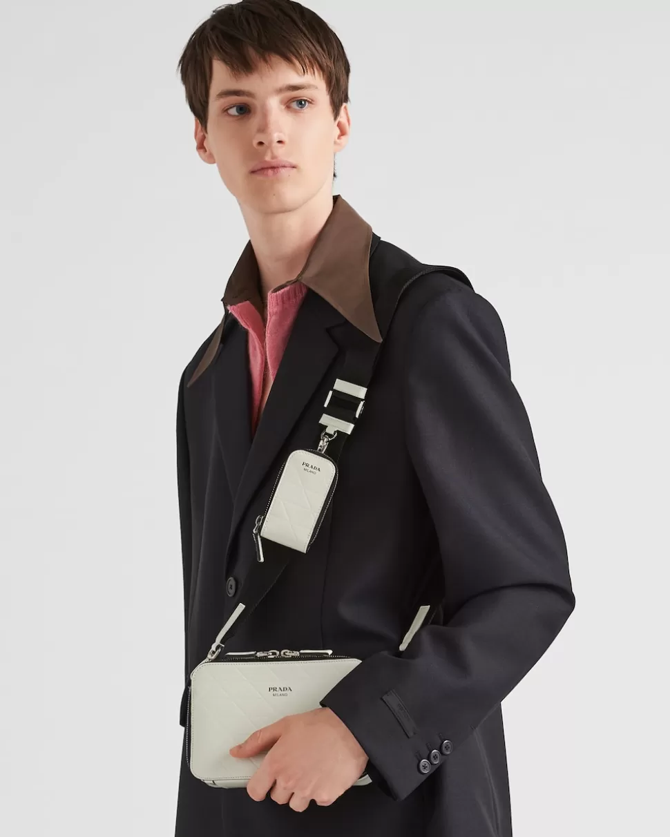 Outlet Prada Brique Tasche Aus Leder Schwarz