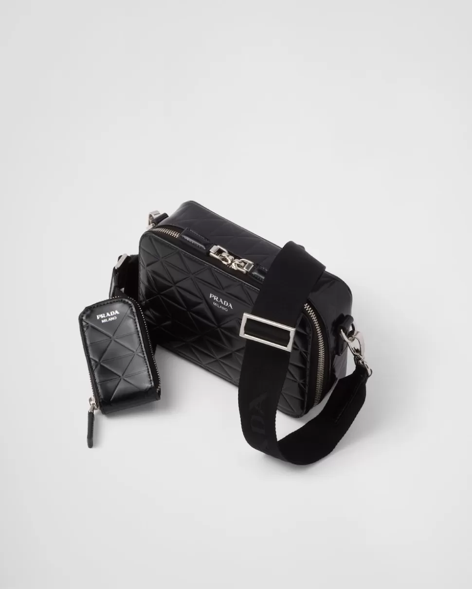 Fashion Prada Brique Tasche Aus Leder Schwarz