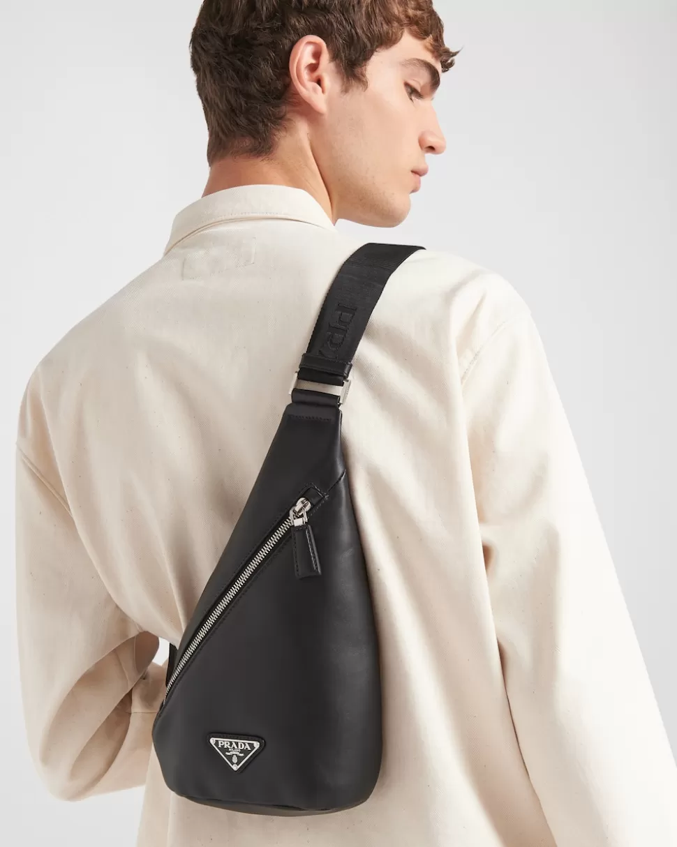 Shop Prada Cross Tasche Aus Leder Schwarz