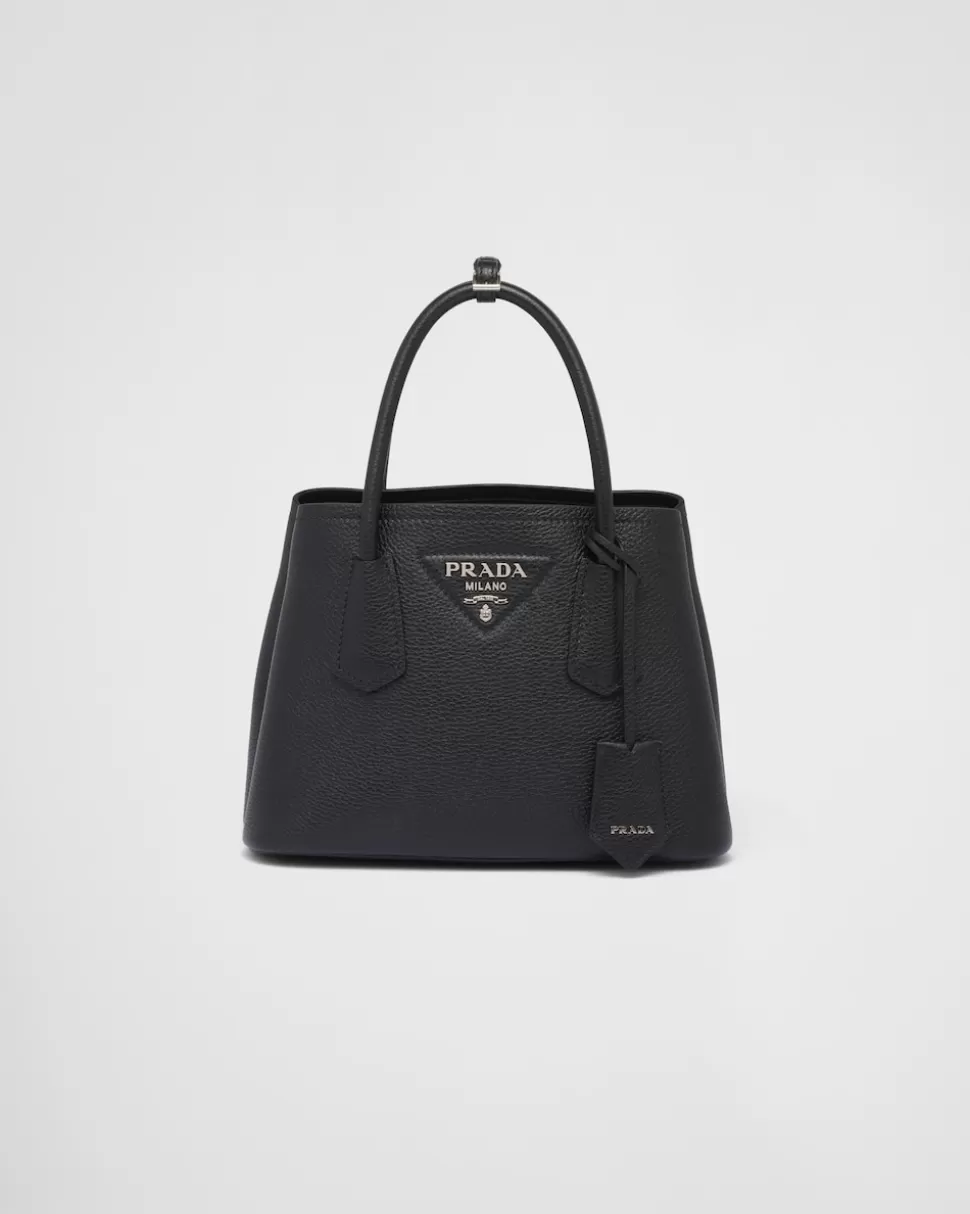 Hot Prada Double Mini Bag Aus Leder Schwarz