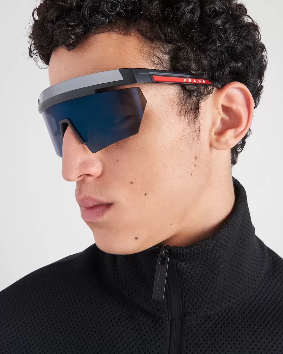 Online Prada Linea Rossa Impavid Sonnenbrille Mult.IdGläserinOrange