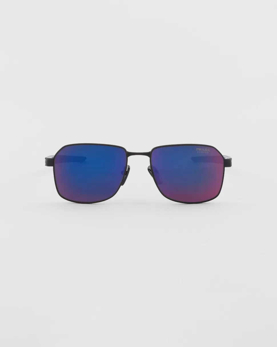 Store Prada Linea Rossa Sonnenbrille RotSchillerndeLinsen