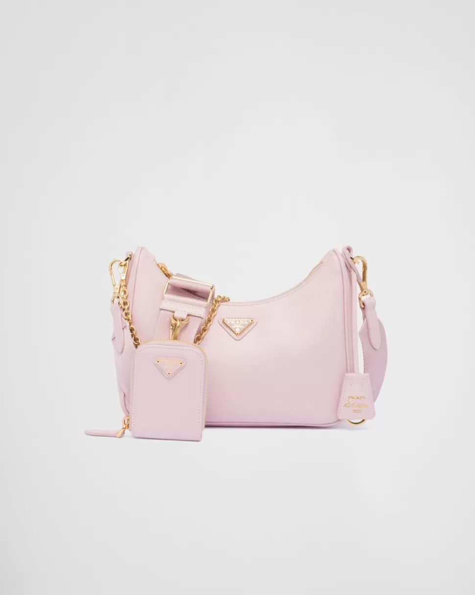 Store Prada Re-edition 2005 Tasche Aus Saffiano Weiẞ