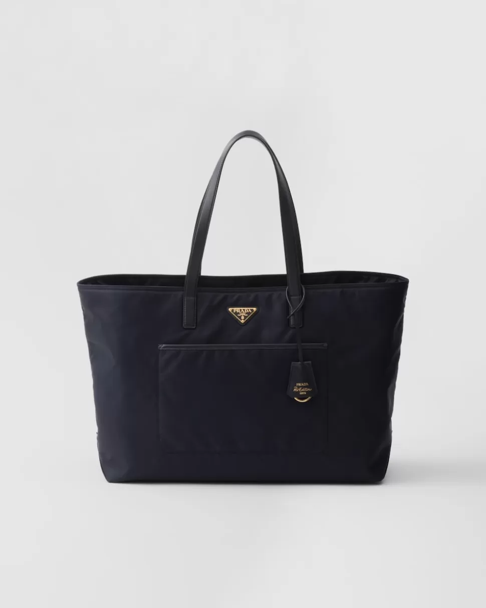 Flash Sale Prada Re-edition 1978 Große Tote Bag Aus Re-nylon Und Saffiano-leder Schwarz