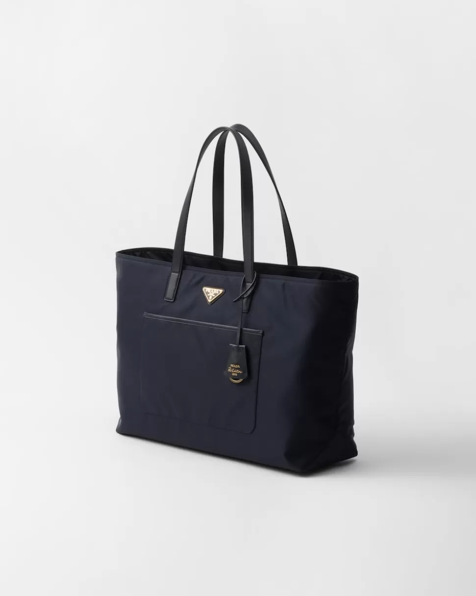 Flash Sale Prada Re-edition 1978 Große Tote Bag Aus Re-nylon Und Saffiano-leder Schwarz