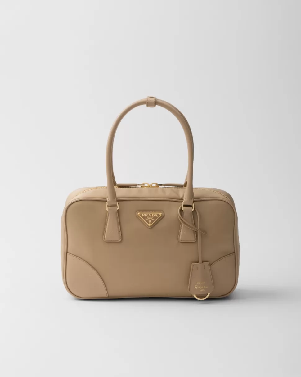 Flash Sale Prada Re-edition 1978 Medium Tasche Mit Zwei Griffen Aus Re-nylon Und Saffiano-leder Schwarz