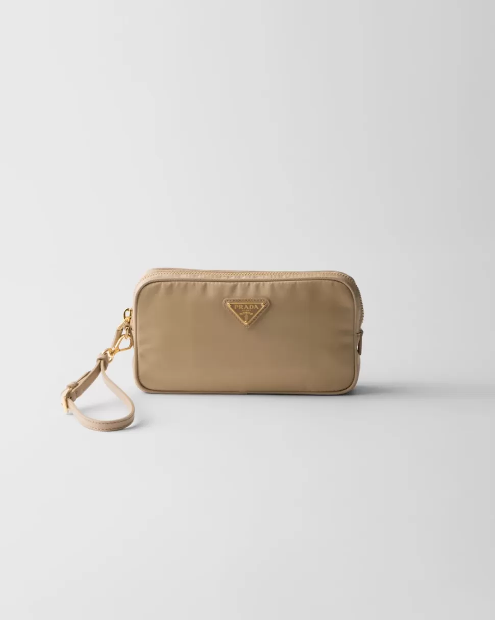 Flash Sale Prada Re-edition 1978 Pouch Aus Re-nylon Und Saffiano-leder Schwarz