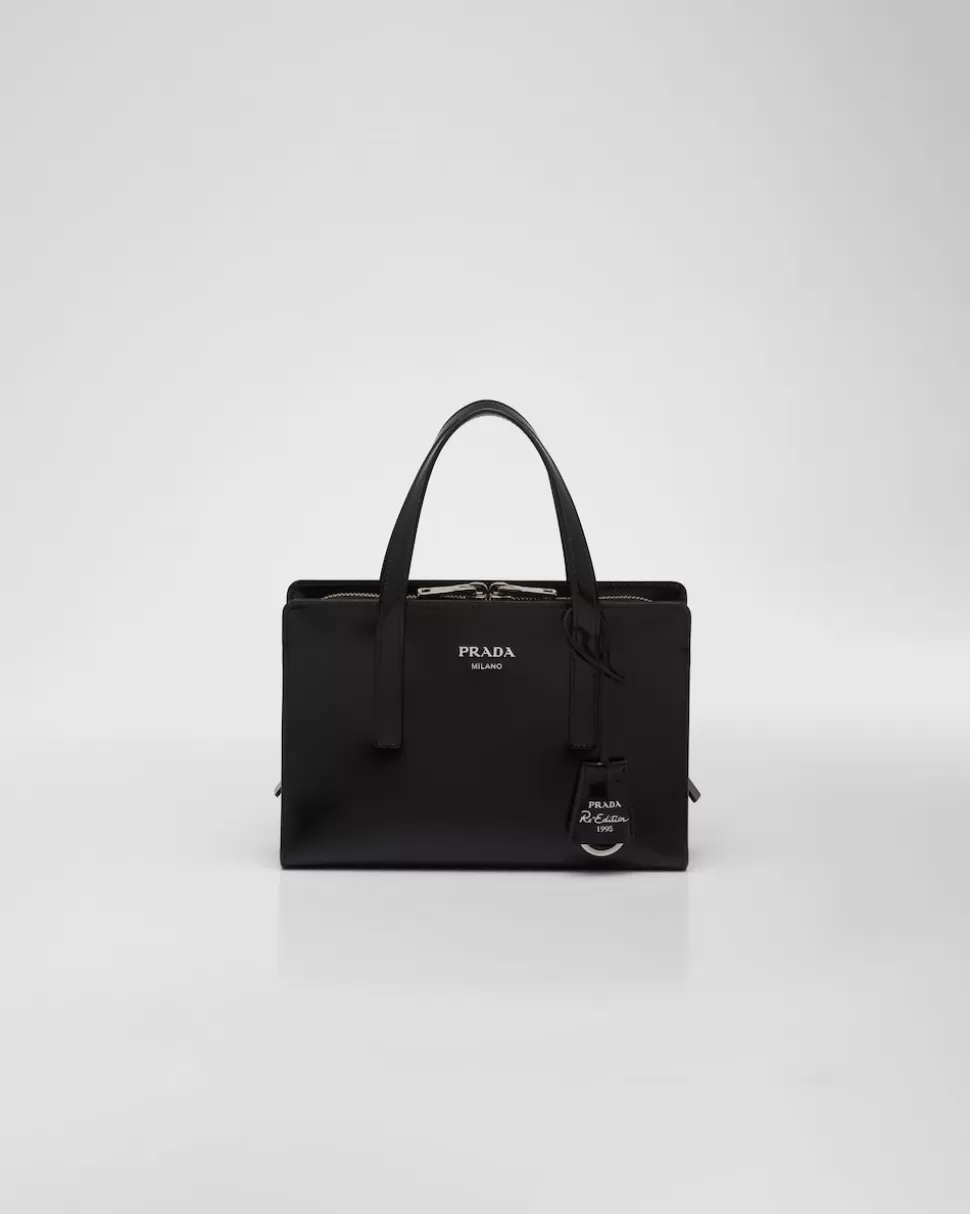Cheap Prada Re-edition 1995 Mini-handtasche Aus Gebürstetem Leder Schwarz
