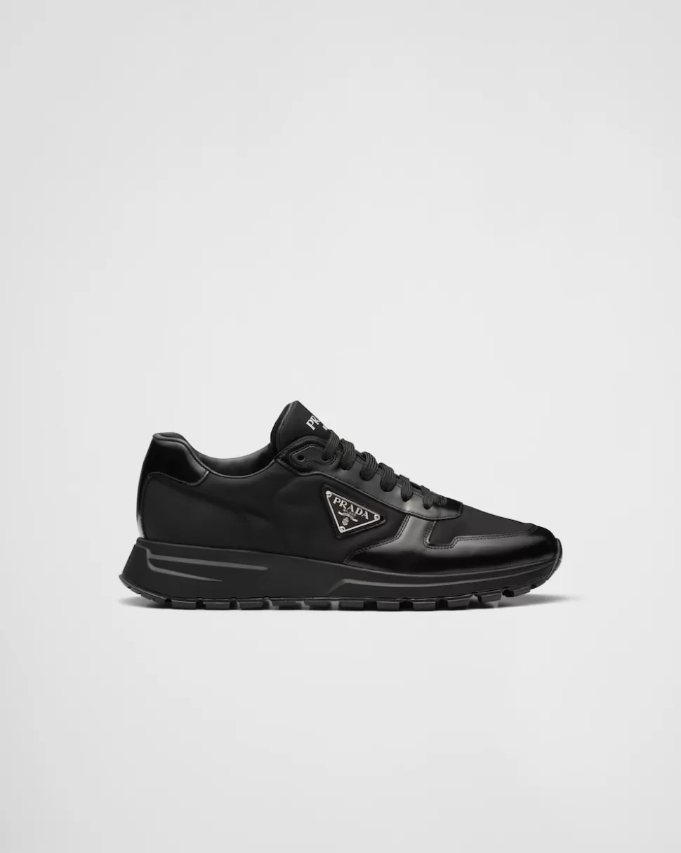 Cheap Prada Sneaker Aus Re-nylon Und Gebürstetem Leder Weiss