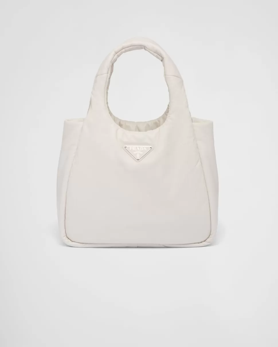 Discount Prada Soft Tote Bag Aus Gepolstertem Nappa-leder Schwarz