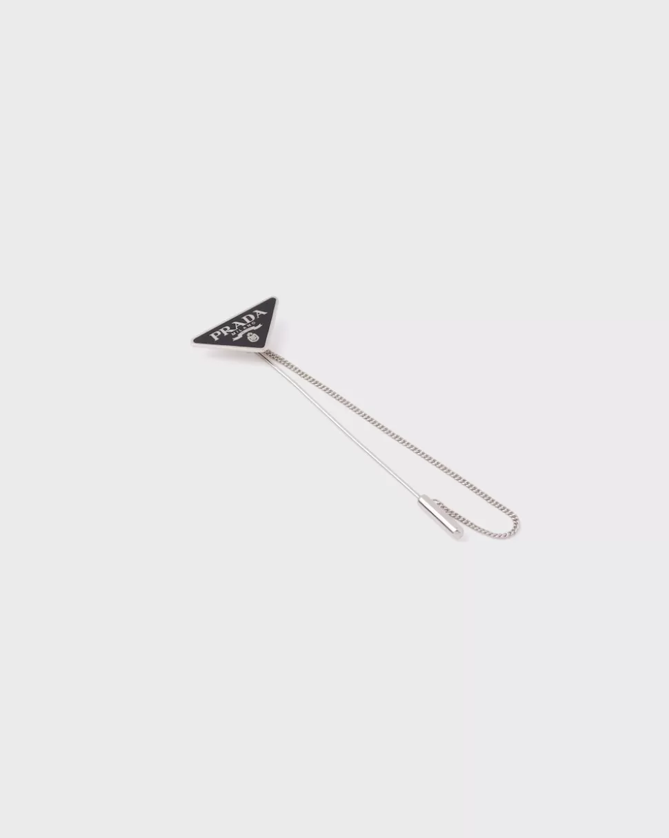 Online Prada Symbole Brosche Schwarz