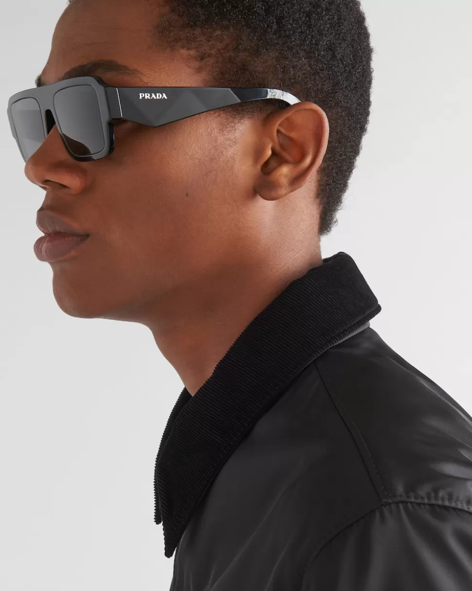 Discount Prada Symbole Sonnenbrille SchiefergraueGläser