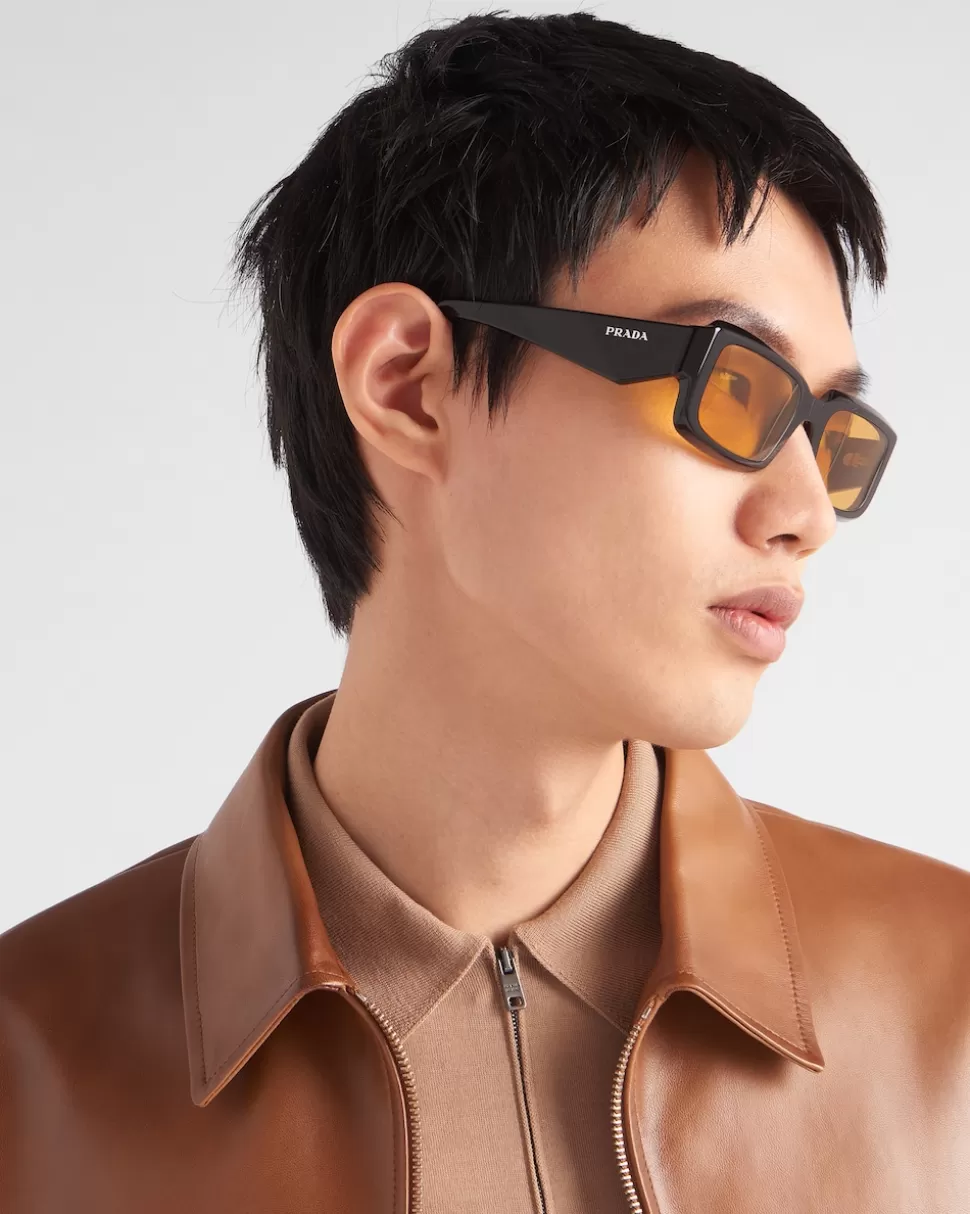 Sale Prada Symbole Sonnenbrille SchiefergraueGläser