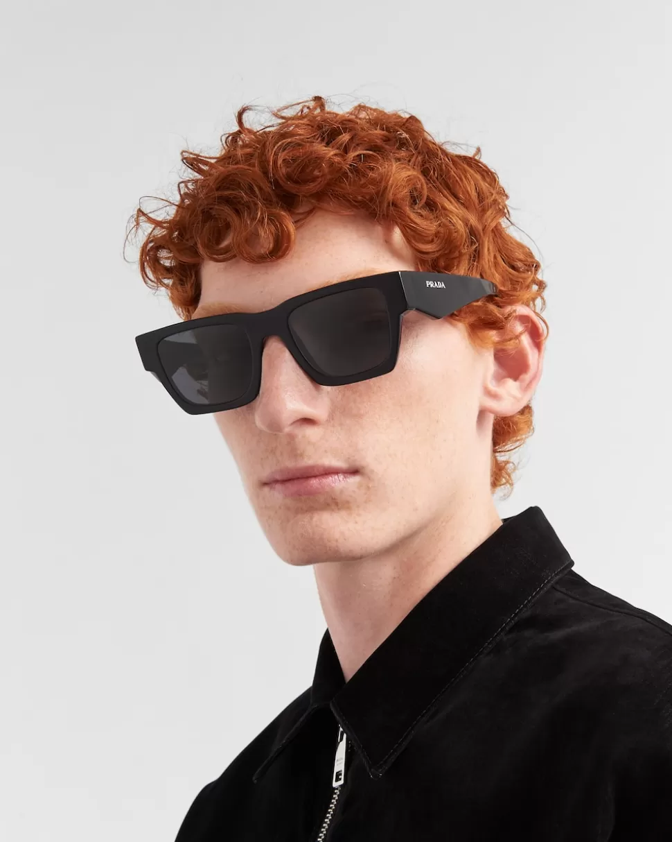 Best Sale Prada Symbole Sonnenbrille SchiefergraueGläser