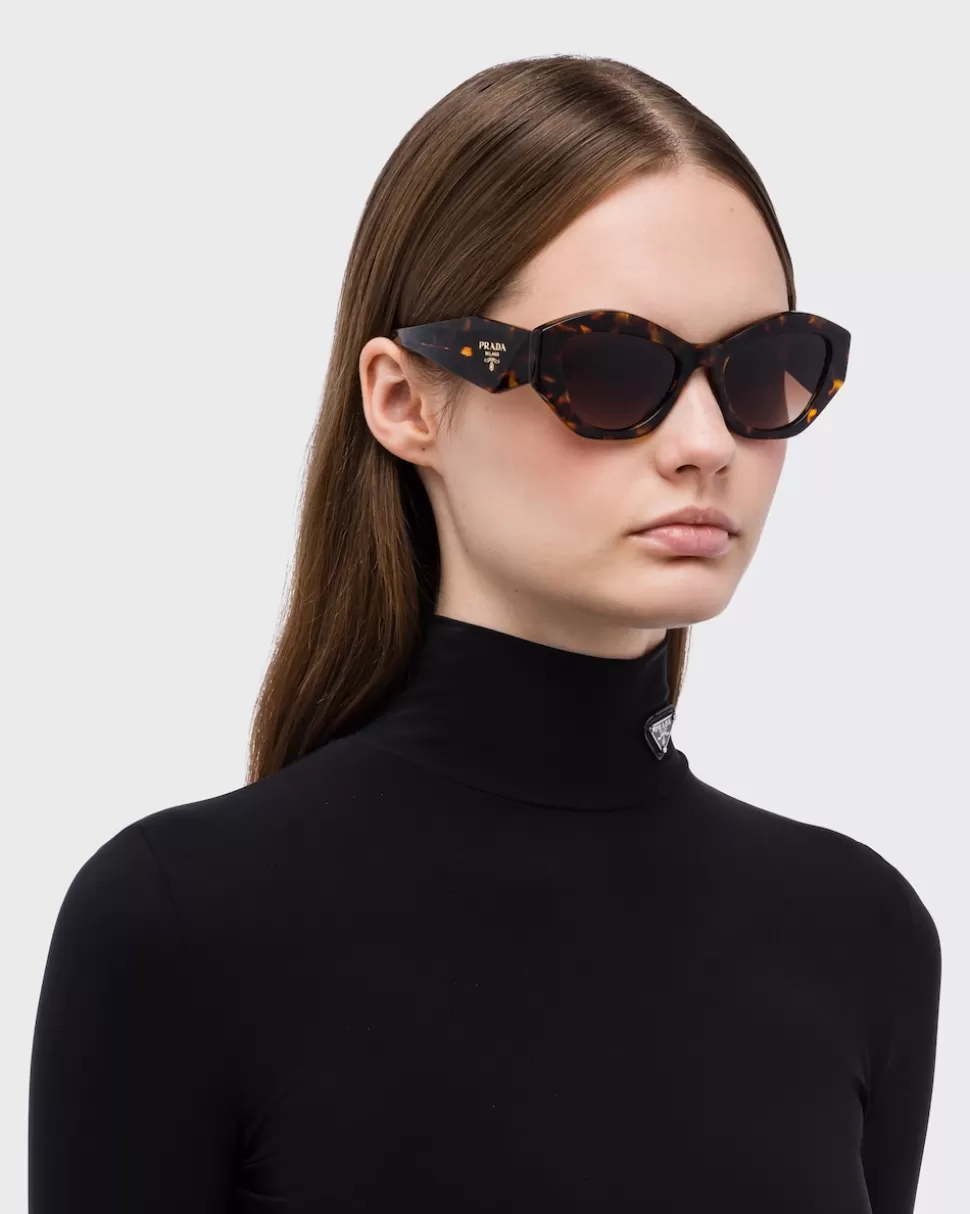 Discount Prada Symbole Sonnenbrille GläserMitFarbverlaufInSienna