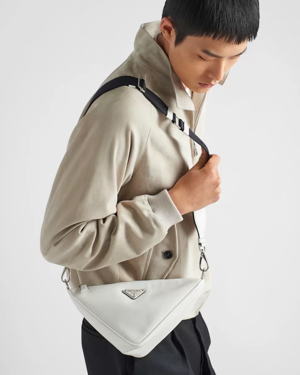 Outlet Prada Triangle Tasche Aus Leder Schwarz