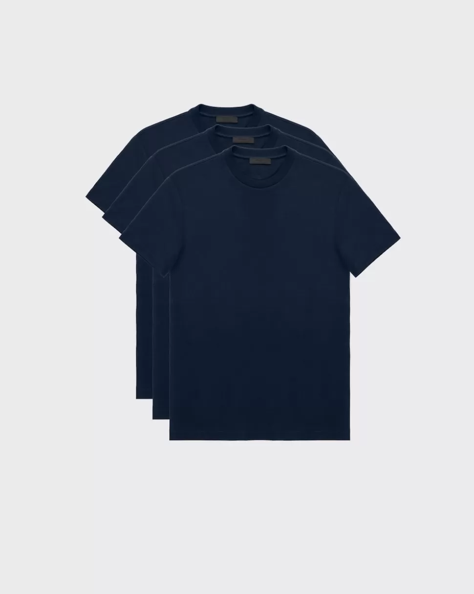 Shop Prada T-shirt Aus Jersey Schwarz