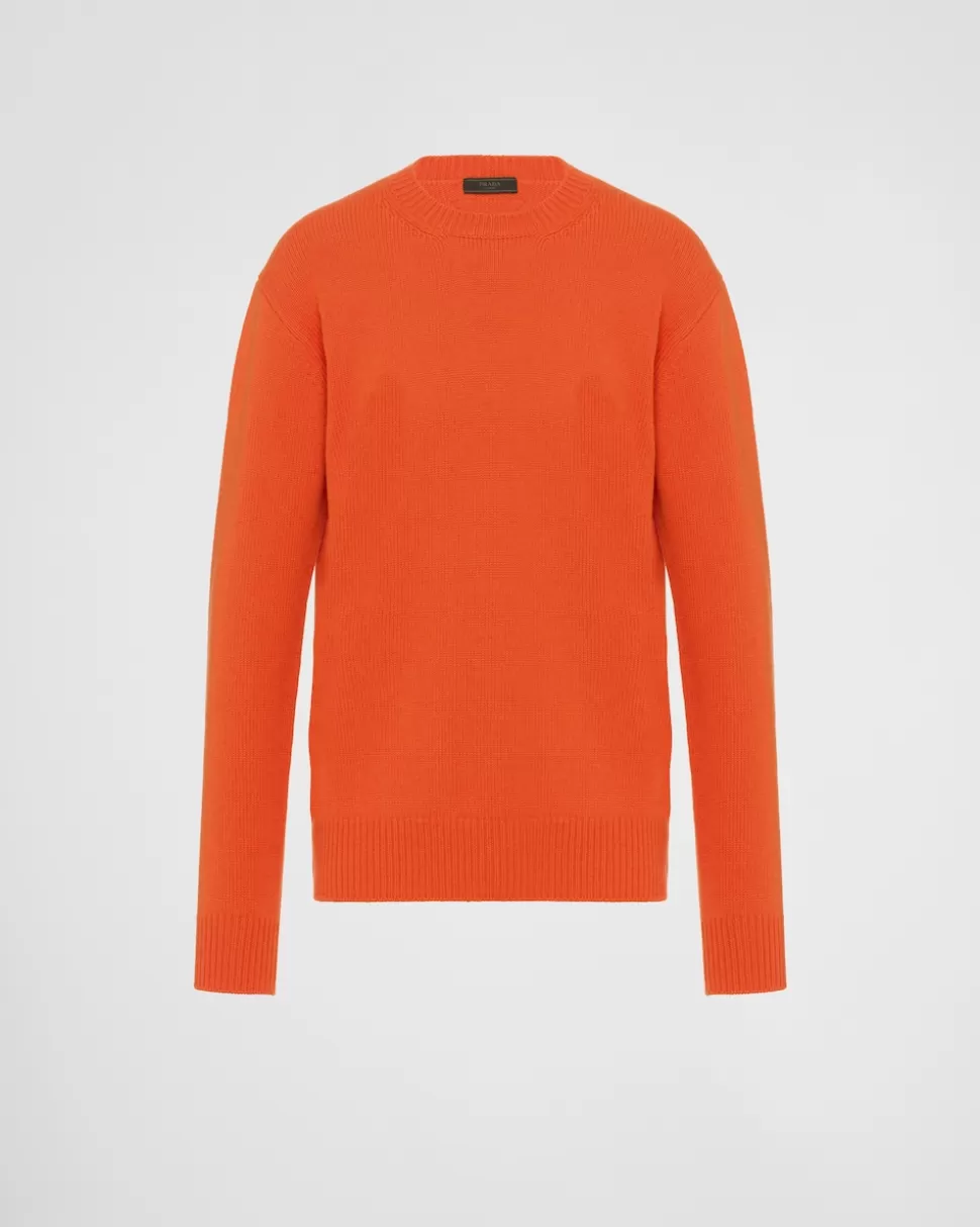 Sale Prada Pullover Aus Kaschmir Orange