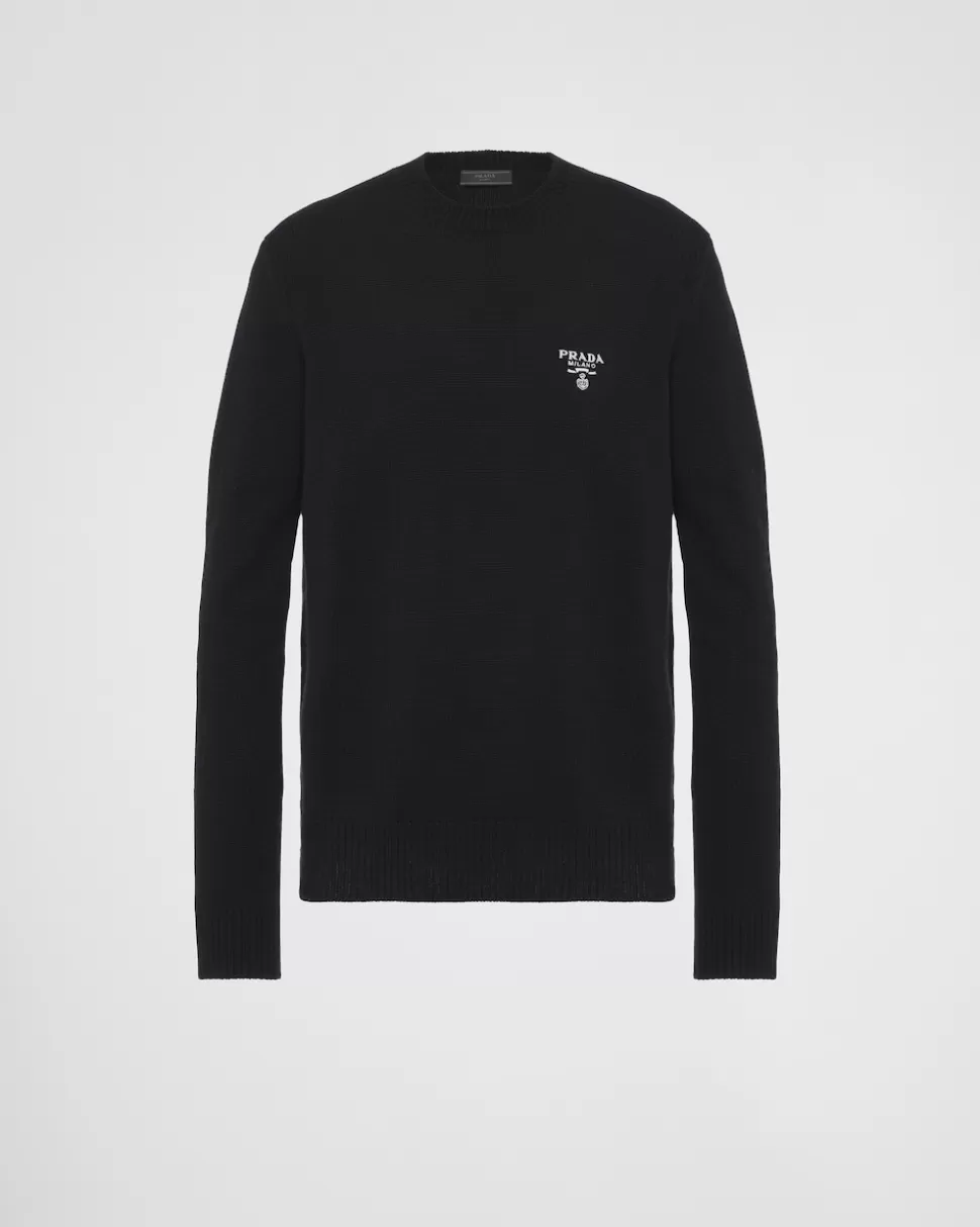 Clearance Prada Pullover Aus Kaschmir Schwarz