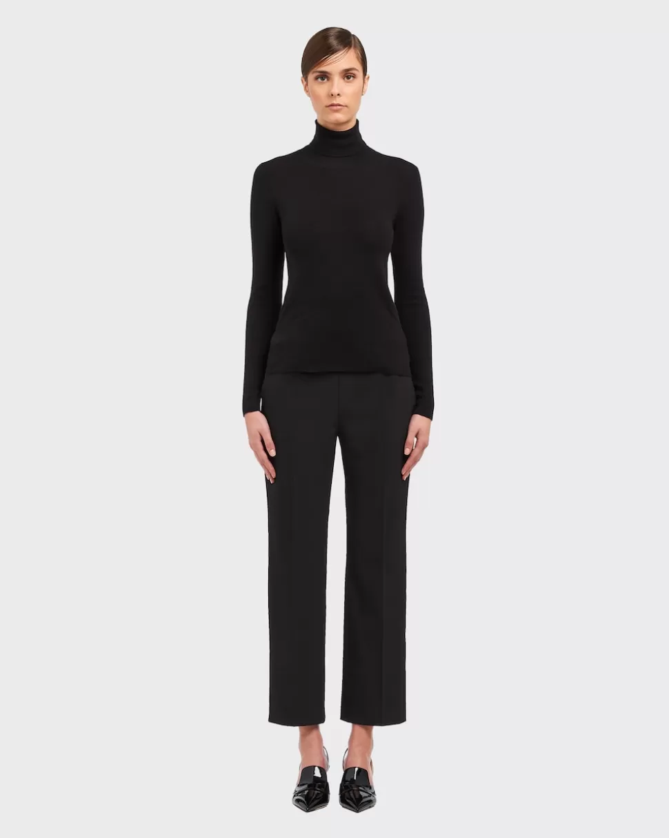 Cheap Prada Pullover Aus Kaschmir Und Seide Schwarz