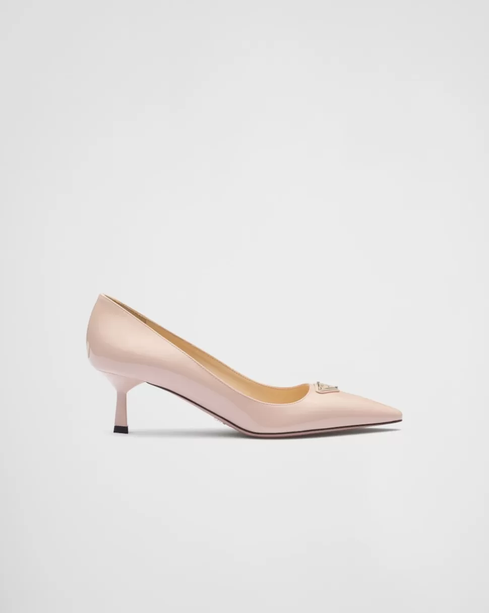 Shop Prada Pumps Aus Lackleder Schwarz