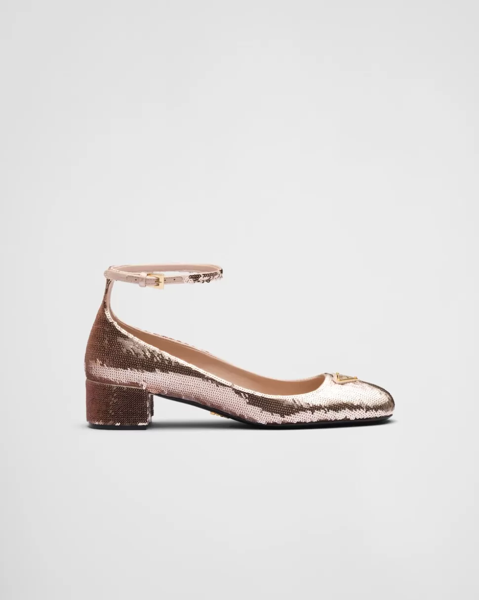 Hot Prada Pumps Aus Satin Mit Paillettenbesatz Schwarz