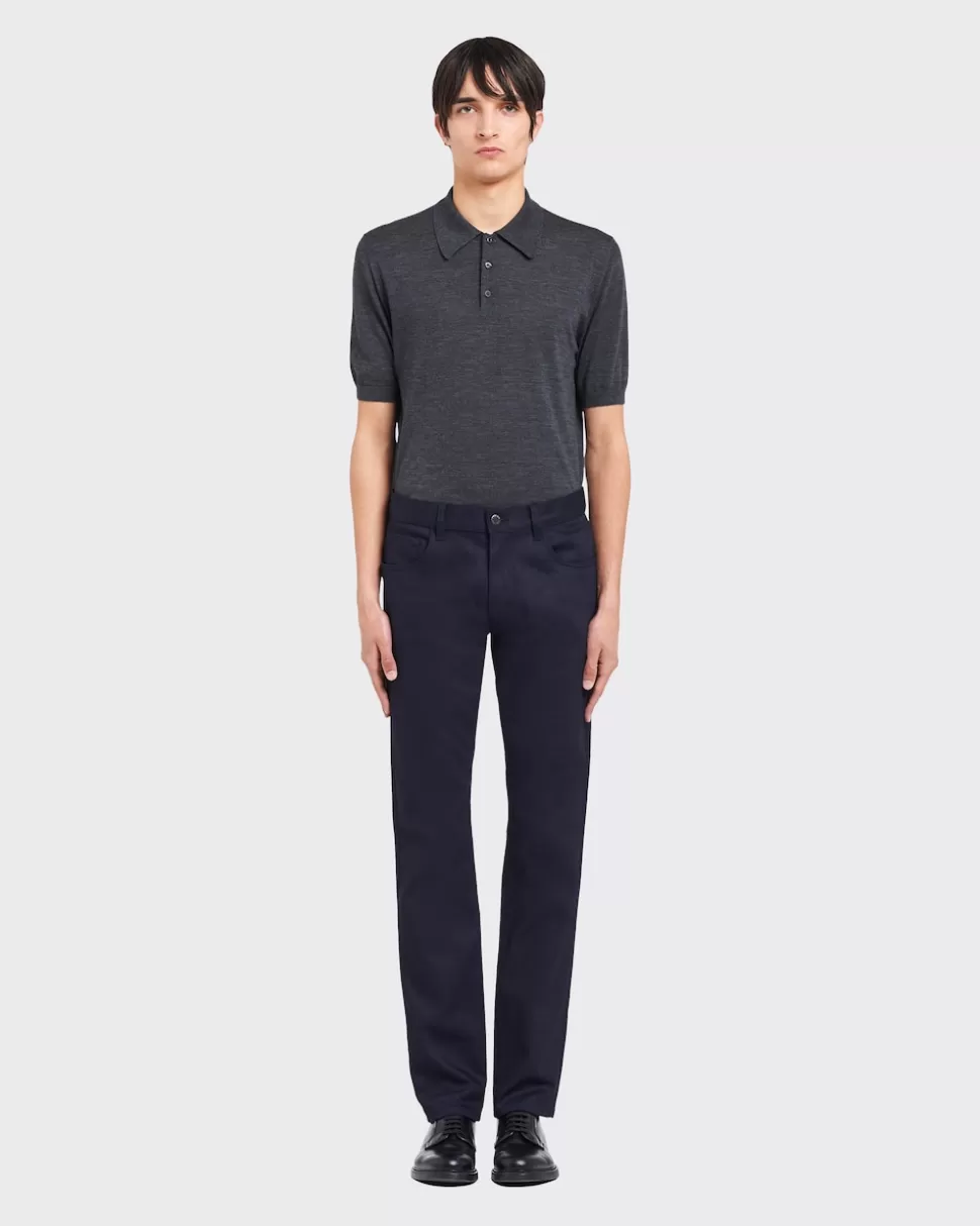 Store Prada Raw New Stretch Denim-jeans Blau