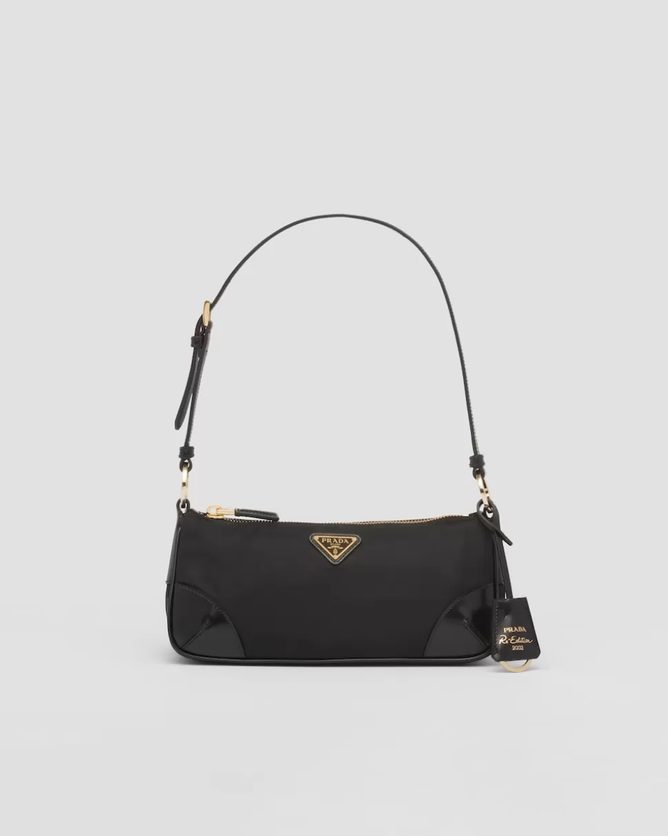 Clearance Prada Re-edition 2002 Schultertasche Aus Re-nylon Und Gebürstetem Leder Schwarz