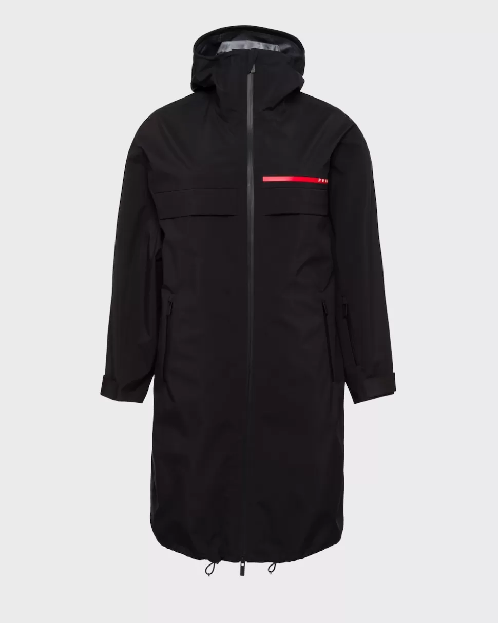 Flash Sale Prada Regenmantel Aus Gore-tex Pro Schwarz