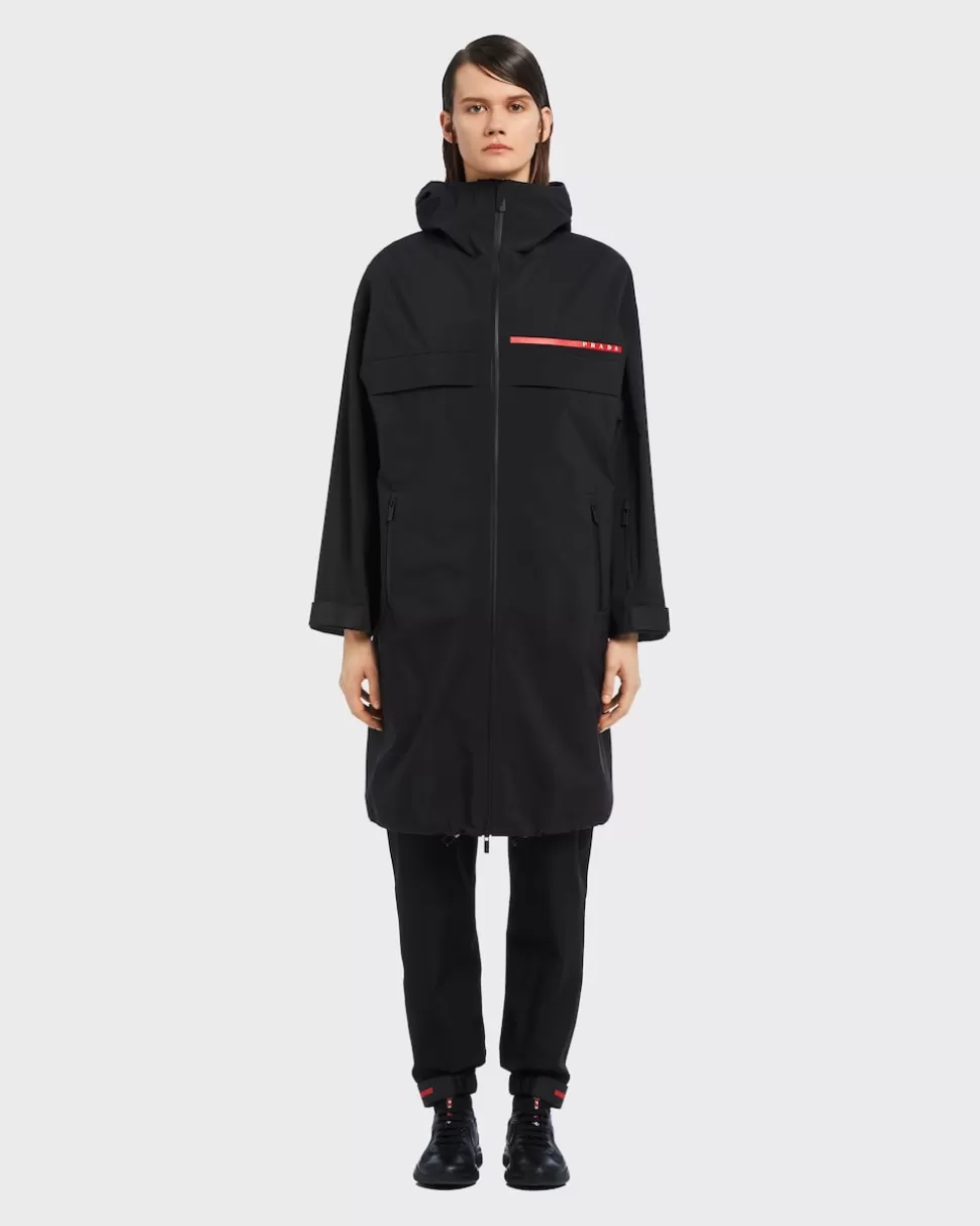 Flash Sale Prada Regenmantel Aus Gore-tex Pro Schwarz