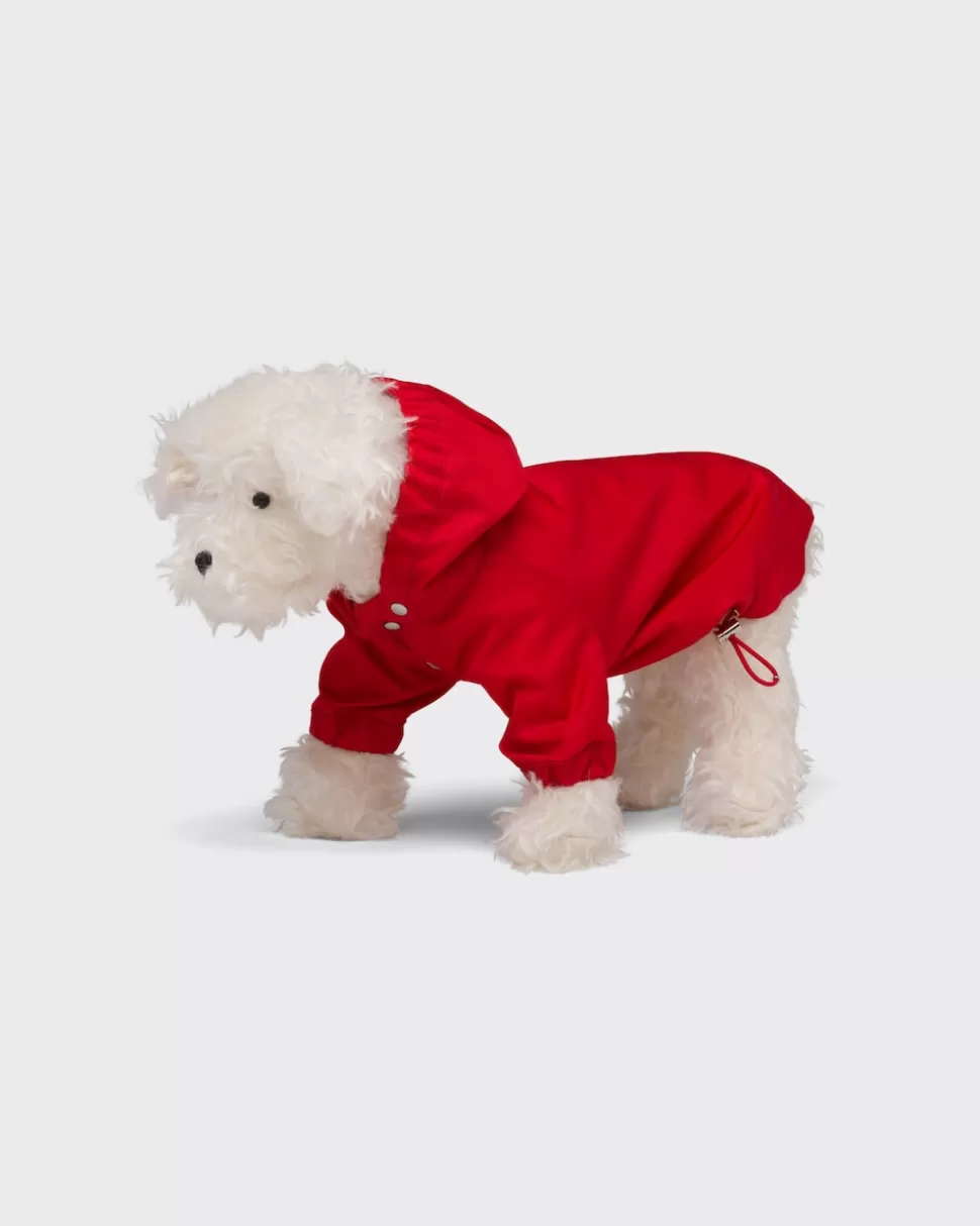 Discount Prada Regenmantel Aus Re-nylon Mit Kapuze Schwarz