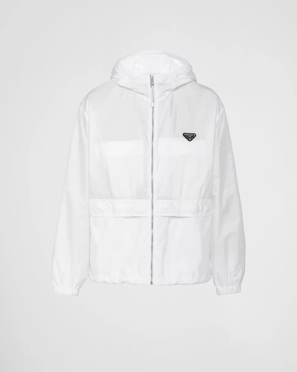Outlet Prada Re-nylon Blouson Jacket Weiss