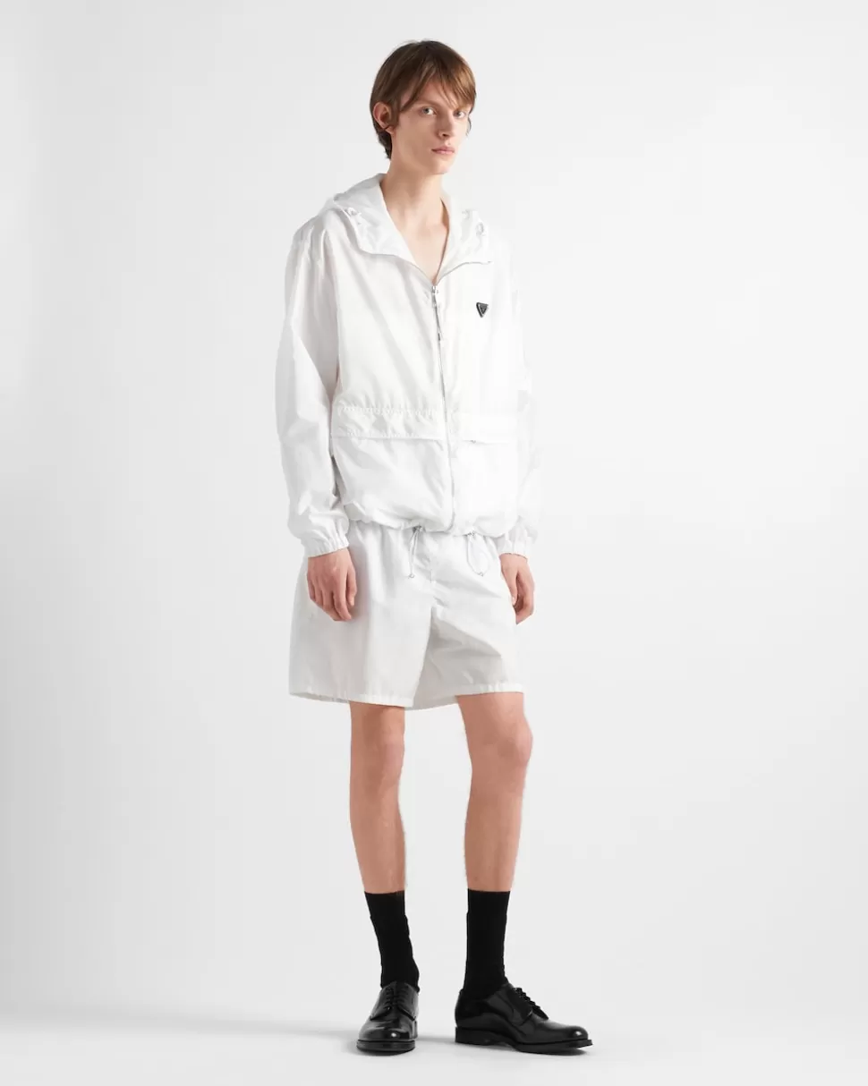 Outlet Prada Re-nylon Blouson Jacket Weiss