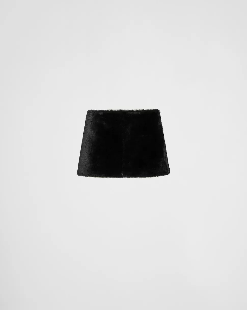 Flash Sale Prada Rock Aus Lammfell Schwarz